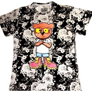 Fresh Laundry Teddy Bear Men's Floral Legend, Savage, $ Rules Size Large